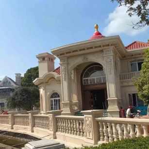 辽宁 黄金麻花岗岩欧式别墅