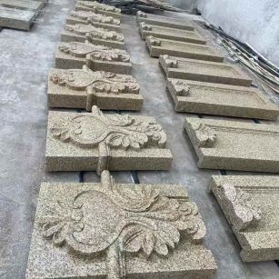 辽宁 黄金麻花岗岩别墅外墙雕刻板