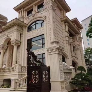 辽宁 黄金麻花岗岩别墅外墙干挂效果展示