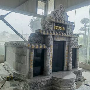 辽宁 芝麻白墓碑效果展示图