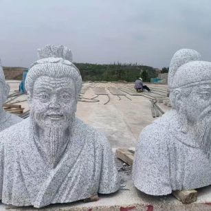 辽宁 白麻花岗岩石材人物立体雕刻