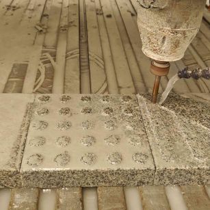 辽宁 芝麻白花岗岩石材盲人石、盲道石、盲点石