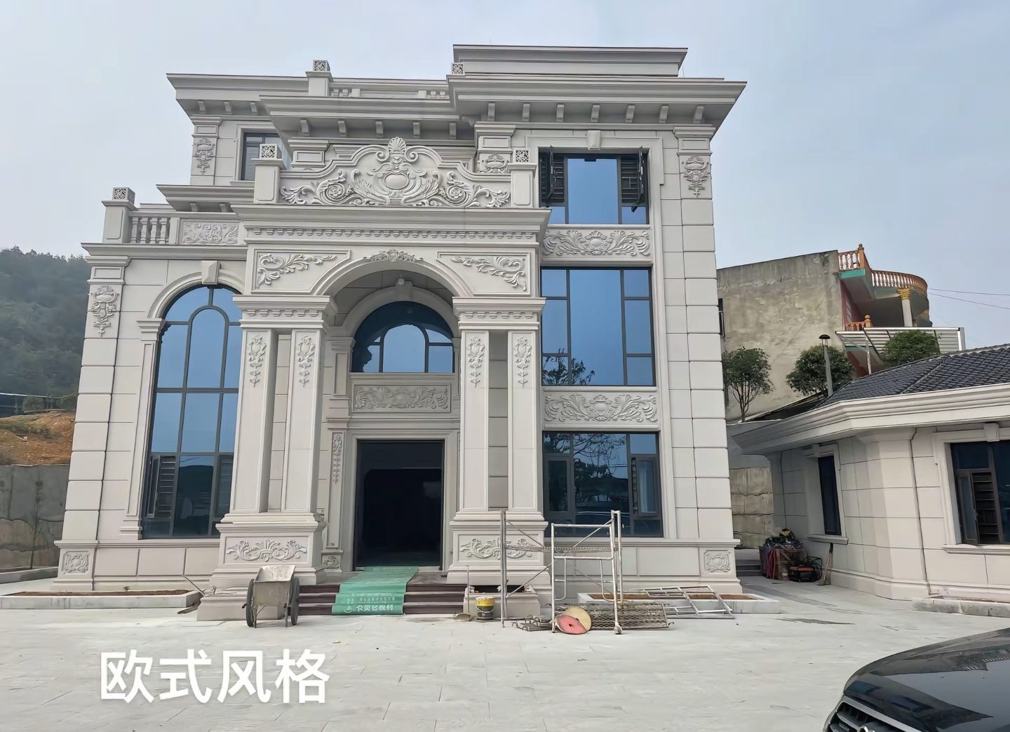 辽宁 白麻花岗岩别墅外墙干挂