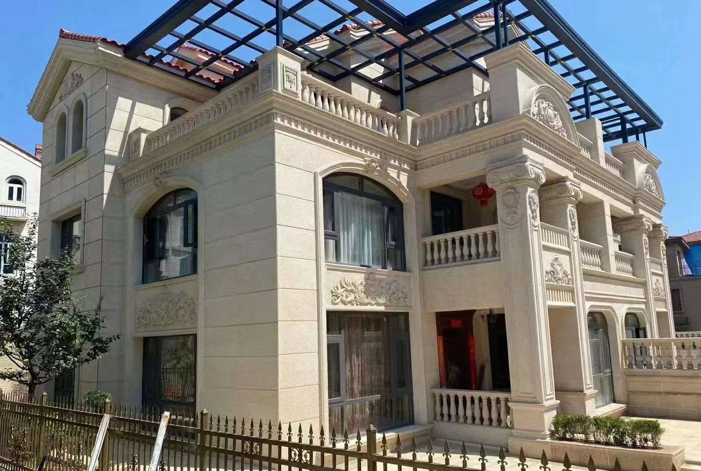 辽宁 黄金麻花岗岩荔枝面别墅外墙干挂