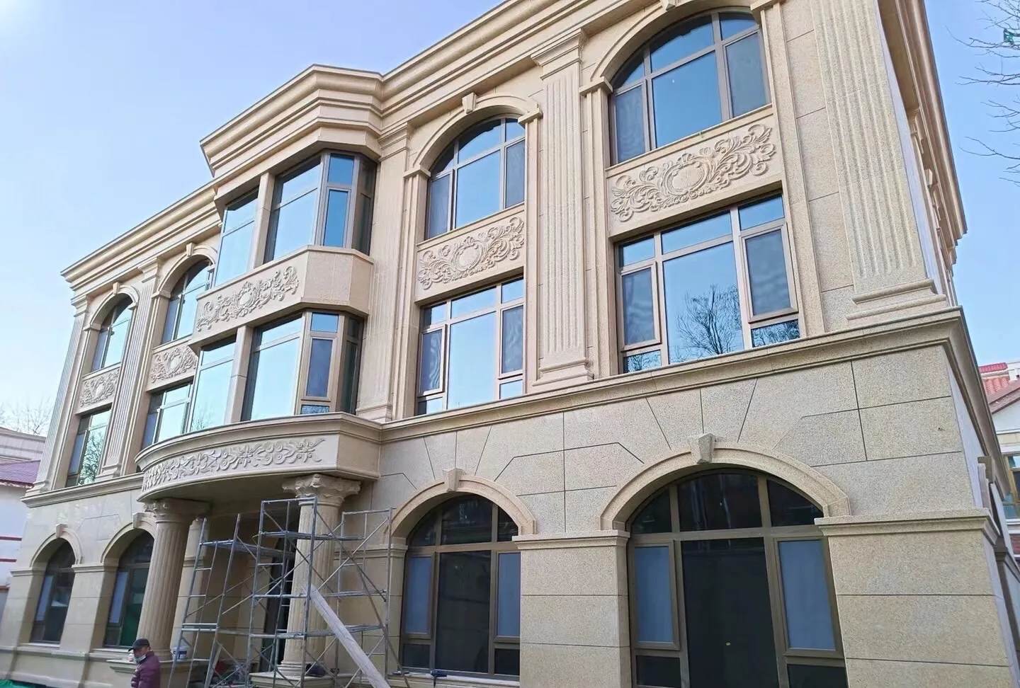 辽宁 黄金麻花岗岩别墅外墙干挂