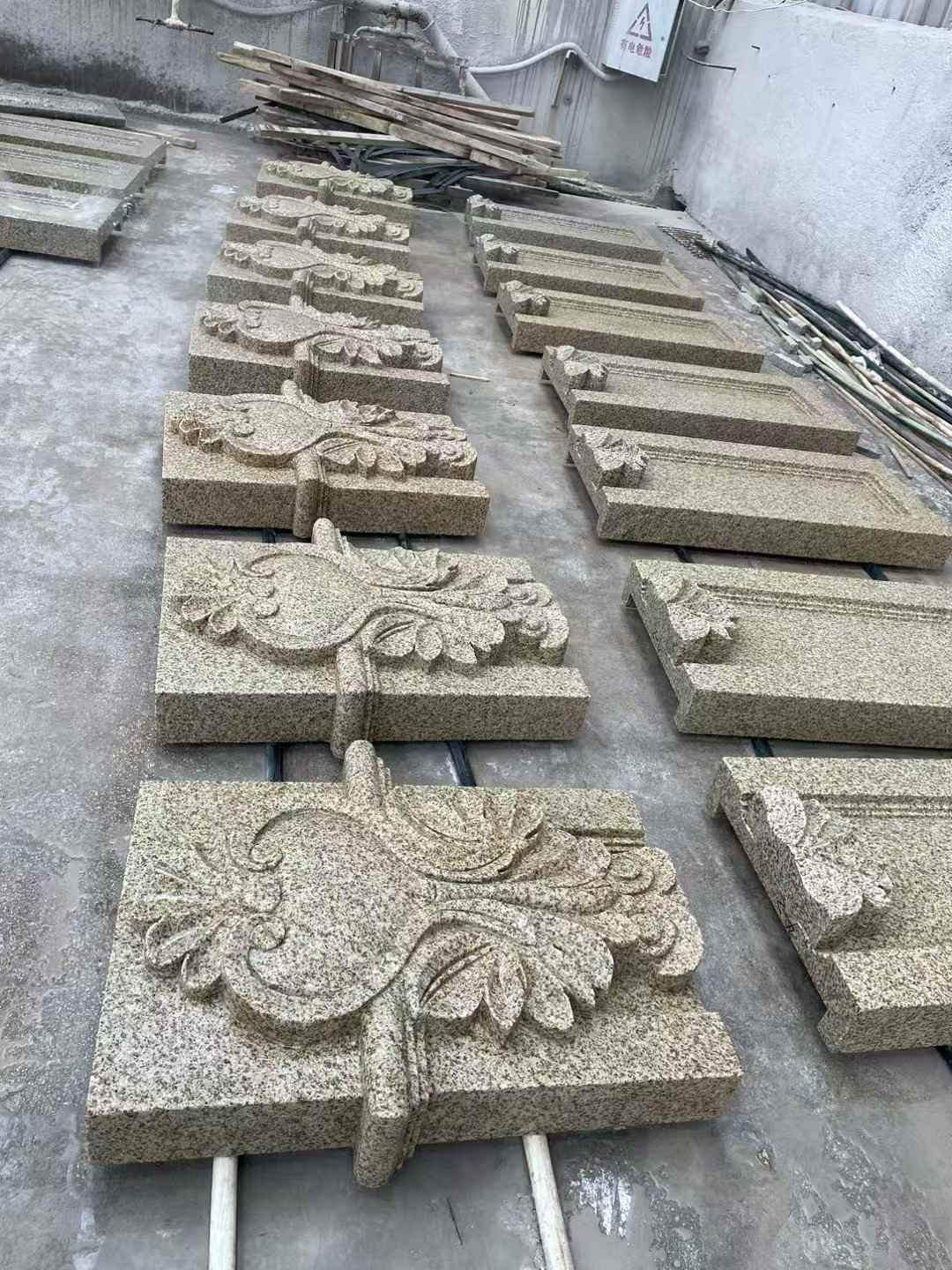 辽宁 黄金麻花岗岩别墅外墙雕刻板